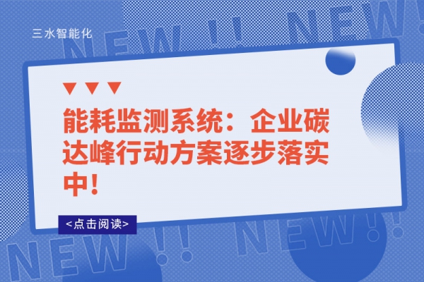 能耗監(jiān)測系統(tǒng)：企業(yè)碳達(dá)峰行動方案逐步落實中!